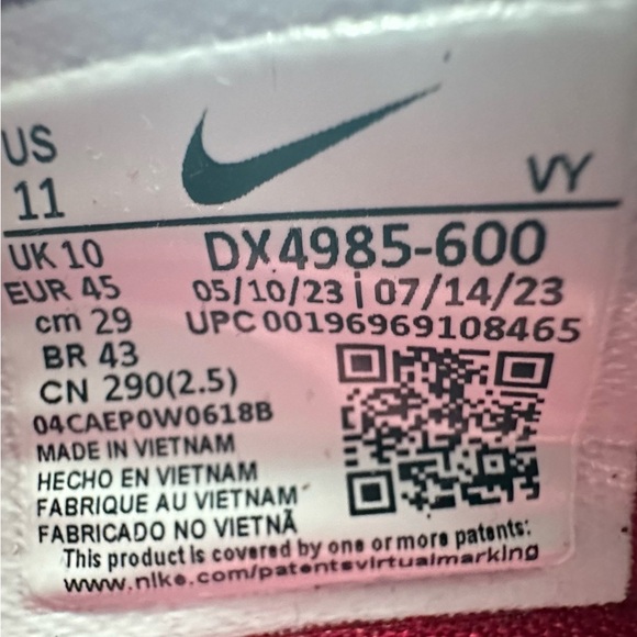 Men’s Nike Zoom Freak 5 Alphabet Bros Size 11 Basketball Shoes DX4985-600 New - Picture 10 of 11